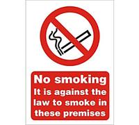 Warning Sign No Smoking Adhesive Plastic 21 x 29.7 cm