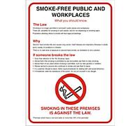 Warning Sign No Smoking Adhesive Plastic 42 x 59.4 cm