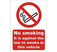 Warning Sign No Smoking Adhesive Vinyl 14.8 x 21 cm