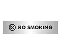 Warning Sign No Smoking Wall Mounted Acrylic 19 x 4.5 cm