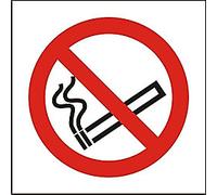 Warning Sign No Smoking Wall Mounted PVC (Polyvinyl Chloride) 10 x 10 cm