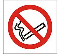 Warning Sign No Smoking Wall Mounted PVC (Polyvinyl Chloride) 10 x 10 cm