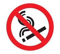 Warning Sign No Smoking Wall Mounted PVC (Polyvinyl Chloride)