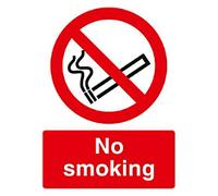 Warning Sign No Smoking Wall Mounted PVC (Polyvinyl Chloride) 40 x 30 cm