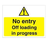 Warning Sign Off Loading Freestanding Corrugated Board 45 x 60 cm