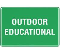 Warning Sign - Outdoor Educational, Aluminum Rust-Proof Security Sign, for Schools, Parks, Outdoor Learning Areas, 12x8 inch