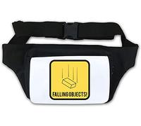 Warning Sign Parody Falling Objects Brick Logo Waist Bag Fanny Pack White