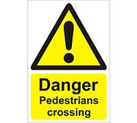 Warning Sign Pedestrians Adhesive Plastic 60 x 40 cm