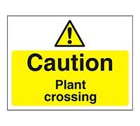 Warning Sign Plant Crossing Freestanding PVC (Polyvinyl Chloride) 30 x 40 cm