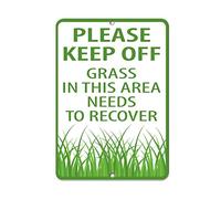 Warning Sign Please Keep Off Grass in This Area Needs to Recover Business Signs 8"x12"