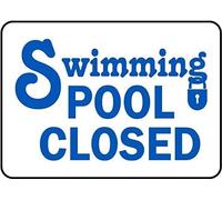 Warning Sign,Pool Rules Sign,Pool Safety Sign Swimming Pool Closed Metal Tin Sign 8"X12" Metal Aluminum Sign