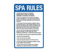 Warning Sign Retro Aluminum Metal Tin Sign, Spa Rules Pool Signs, Vintage Style Funny Signs Wall Decor Art 8x12 Inches