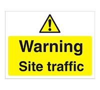 Warning Sign Site Traffic Freestanding PVC (Polyvinyl Chloride) 45 x 60 cm