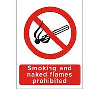 Warning Sign Smoking Prohibited Adhesive Vinyl 20 x 15 cm