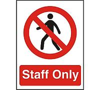 Seco Staff Only Sign, 150mm x 200mm - 2mm Prestige Acrylic with Double Sided Backing