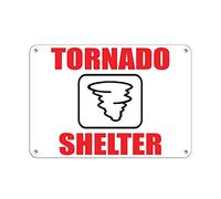 Warning Sign Tornado Shelter Hazard Emergency Business Aluminum Metal Tin Signs 8"x12"