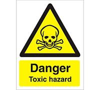 Warning Sign Toxic Hazard Adhesive Plastic 30 x 20 cm