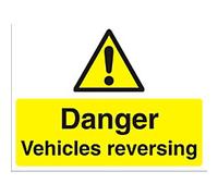 Warning Sign Vehicles Reversing Freestanding Corrugated Board 45 x 60 cm
