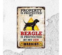 Warning Sign Warning Sign Beware of Dog Beagle Danger Caution Gate Sign Metal Sign Personalized Gifts Dog Gifts Tin Sign for Porch 8x6 Inch