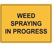 Warning Sign - Weed Spraying In Progress, Rustic Metal Tin Sign, for Cafe, Bar, Kitchen, Farm Fields, Outdoor Art Decor, 12x8 inch
