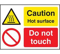 Warning Signs - Caution hot surface do not touch - Rigid Plastic