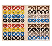 Warning Signs - COLOUR CODED & LETTERED PHASE DISCS - S/A VINYL - 5 SHEETS OF 40 DISCS PER PACK