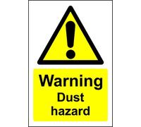 Warning signs Danger dust hazard Safety sign - Self adhesive sticker 300mm x 200mm