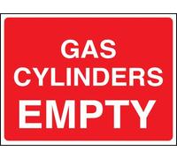 Warning Signs - Gas cylinder empty - Rigid Plastic