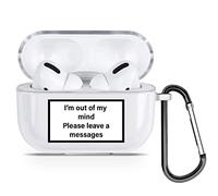 Warning Signs Quotes Name Text Soft TPU Clear Case Cover for AirPods Pro - Please Leave a Message