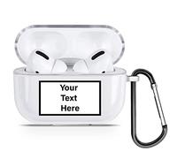 Warning Signs Quotes Name Text Soft TPU Clear Case Cover for AirPods Pro - Your Text Here