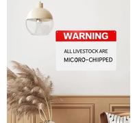 Warning Signs Vintage Tin Sign All Livestock Are Micro-Chipped For Their Safety And Security Sign Wall Decor Home Rules Sign Bedroom Farmhouse Garden Kitchen Yard Street Outdoor Men Women Gift