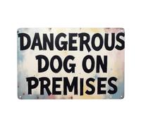 Warning Signs Vintage Tin Sign Dangerous Dog On Premises Room Wall Decor Home Decor Garage Man Cave Bar Garden Kitchen Yard Street Outdoor