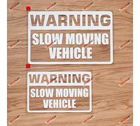 Warning Slow Moving Vehicle Car Decal Vinyl Sticker - 2 Pack White, 15.2cm, 20.3cm - Die Cut No Background