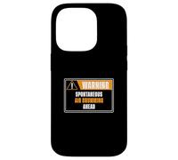 Warning Spontaneous Air Drumming Ahead Funny Drumset Drummer Case for iPhone 14 Pro