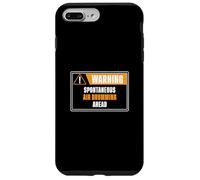 Warning Spontaneous Air Drumming Ahead Funny Drumset Drummer Case for iPhone 7 Plus/8 Plus