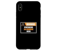 Warning Spontaneous Air Drumming Ahead Funny Drumset Drummer Case for iPhone XS Max