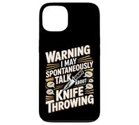 Warning Spontaneously Talk Knife Throwing Case for iPhone 13