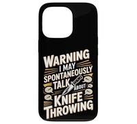 Warning Spontaneously Talk Knife Throwing Case for iPhone 13 Pro
