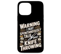 Warning Spontaneously Talk Knife Throwing Case for iPhone 13 Pro Max