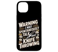 Warning Spontaneously Talk Knife Throwing Case for iPhone 14 Plus