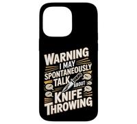 Warning Spontaneously Talk Knife Throwing Case for iPhone 14 Pro Max