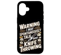 Warning Spontaneously Talk Knife Throwing Case for iPhone 16
