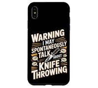 Warning Spontaneously Talk Knife Throwing Case for iPhone XS Max