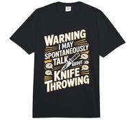 Warning Spontaneously Talk Knife Throwing Comfort Colors Adult Heavyweight T-Shirt