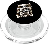 Warning Spontaneously Talk Knife Throwing PopSockets PopGrip for MagSafe