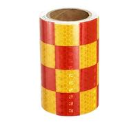 Warning Sticker, Easy Application Process, 10x5x5cm, Safety Warning Sign Decal, Red-Yellow Reflective Sticker, Weather-Resistant, For Automotive Vehicles, RV, Truck, Sedan, Pickup, Boat And Yacht