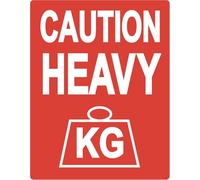 Warning Stickers 'Caution Heavy' Sticky Labels 80x103mm - 2000 Pack Bright Red Stickers, Moving House, Heavy Label for Packing Box Labels and Storage, Adhesive Paper Sticker Pack by Price Stickers