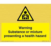 Warning Substance or mixture presenting a health hazard Sign - 100x75mm - A7L