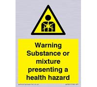 Warning Substance or mixture presenting a health hazard Sign - 75x100mm - A7P