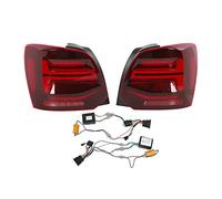 Warning Taillight Assembly 1 Pair For VW For Polo 2011-2017 RHD Tail Lights Cherry Red Lens Dynamic Turn Signal Lamp IP67 Waterproof